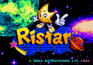 Ristar (Prototype - August 1994) Title Screen